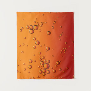 Waterdruppels op oranje oppervlak wandkleed