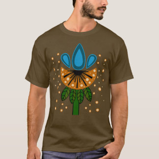 Waterdruppels op paardenbloem t-shirt