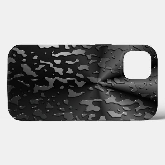 Waterdruppels op zwart glas Case-Mate iPhone case (Achterkant (horizontaal))