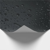 waterdruppels op zwart raam cadeaupapier (Hoek)