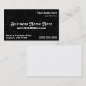 Waterdruppels op zwarte achtergrond Visitekaartje (Voorkant / Achterkant)