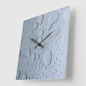 Waterdruppels Patronen Gray Grey Abstract Artsy Vierkante Klok (Hoek)