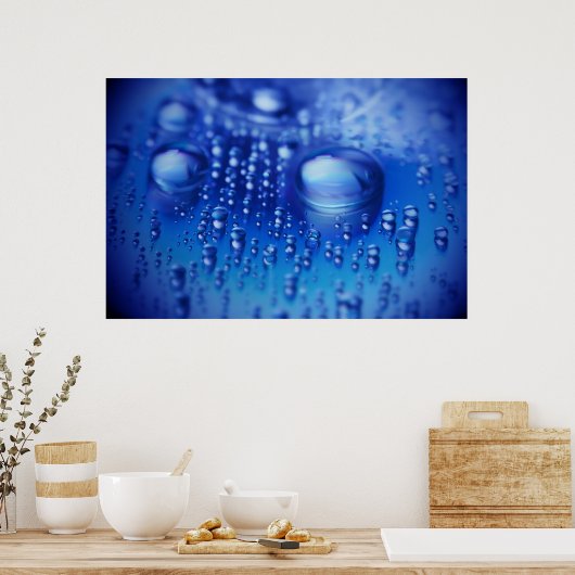 Waterdruppels Poster (Keuken)