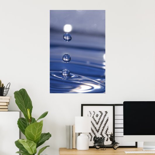 Waterdruppels Poster (Thuiskantoor)