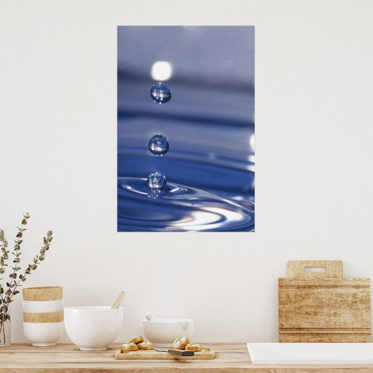 Waterdruppels Poster (Keuken)