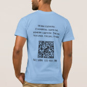 Waterdruppels Qr-code Drukwas T-shirt (Achterkant)