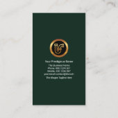 Waterdruppels Silver Faucet Leambing  Visitekaartje (Achterkant)