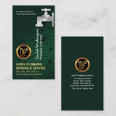 Waterdruppels Silver Faucet Leambing  Visitekaartje (Voorkant / Achterkant)