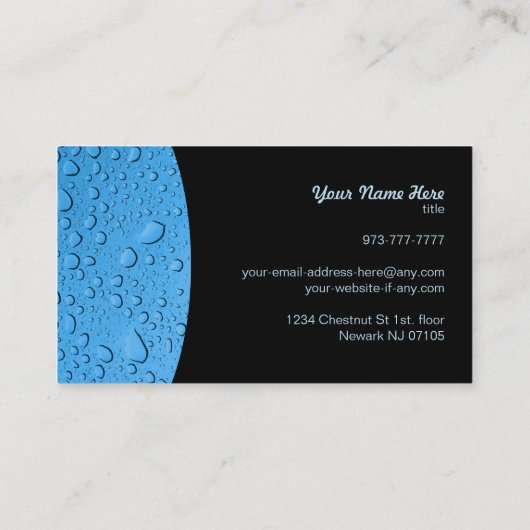 Waterdruppels Slogans Visitekaartjes (Achterkant)