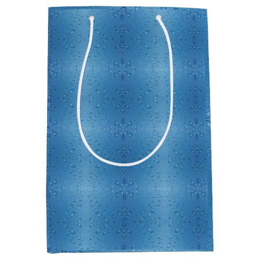 Waterdruppels tegen blauwe lucht medium cadeauzakje (Voorkant)