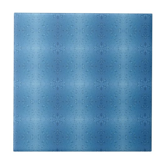 Waterdruppels tegen blauwe lucht tegeltje (Voorkant)