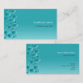 Waterdruppels, vers Natte Aqua Visitekaartje (Voorkant / Achterkant)
