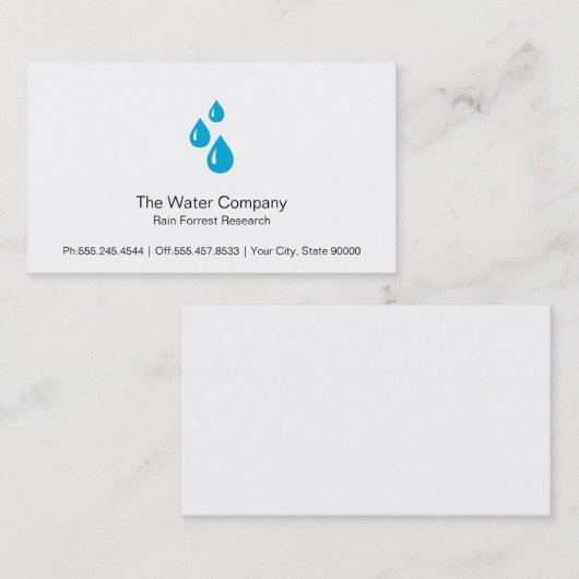 Waterdruppels Visitekaartje (Voorkant / Achterkant)
