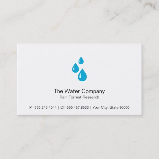 Waterdruppels Visitekaartje (Voorkant)