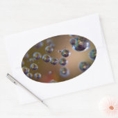 Waterdruppels-Water in beweging Ovale Sticker (Envelop)