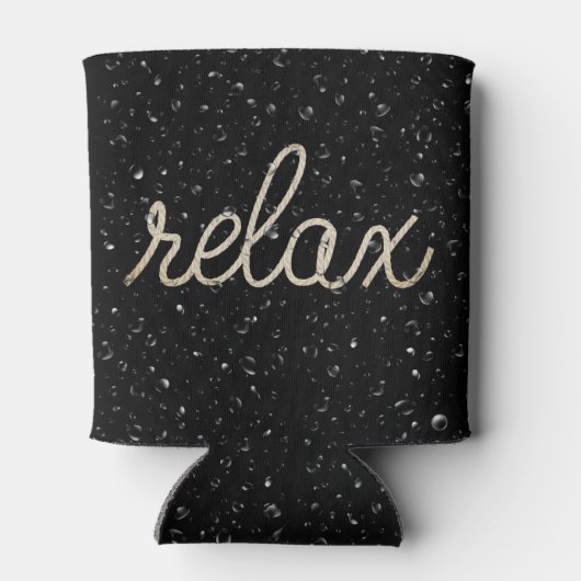 Waterdruppeltje met de Koelbox van de Tekst van de Blikjeskoeler (Achterkant)