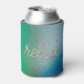 Waterdruppeltje met de Koelbox van de Tekst van de Blikjeskoeler (Blikje Voorkant)