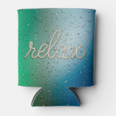 Waterdruppeltje met de Koelbox van de Tekst van de Blikjeskoeler (Voorkant)