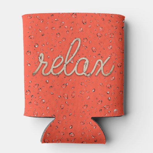 Waterdruppeltje met de Koelbox van de Tekst van de Blikjeskoeler (Achterkant)