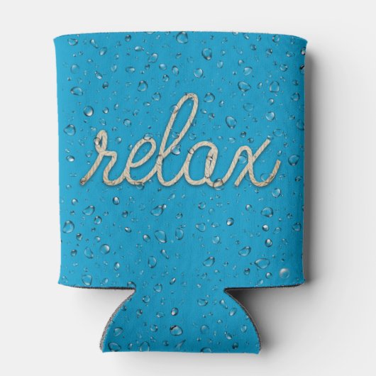 Waterdruppeltje met de Koelbox van de Tekst van de Blikjeskoeler (Achterkant)