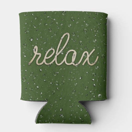 Waterdruppeltje met de Koelbox van de Tekst van de Blikjeskoeler (Achterkant)