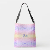 Waterdruppeltjes Zaagsel Natte roze Regen Beste Crossbody Tas (Achterkant)