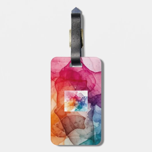 Watered Colour Bagagelabel (Achterkant verticaal)