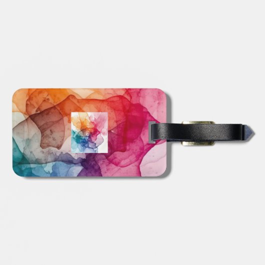 Watered Colour Bagagelabel (Achterkant horizontaal)