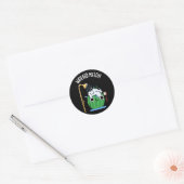 Watered Melon Funny Watermeloen Pun Dark BG Ronde Sticker (Envelop)