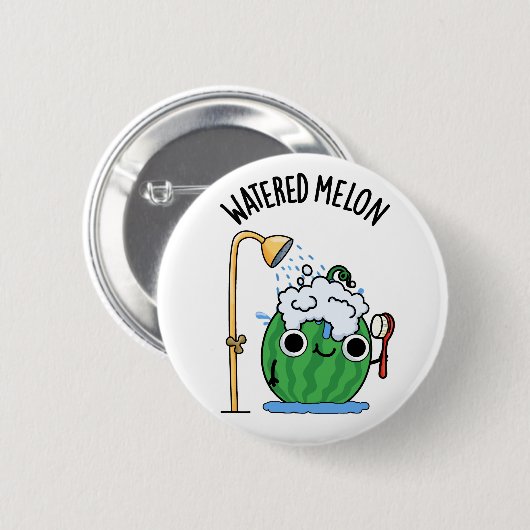 Watered Melon Funny Watermeloen Pun Ronde Button 5,7 Cm (Voorkant /achterkant)