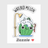 Watered Melon Funny Watermeloen Pun Sticker (Vel)