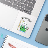 Watered Melon Funny Watermeloen Pun Sticker (Laptop met iPhone)