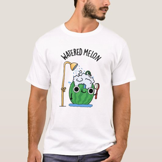Watered Melon Funny Watermeloen Pun T-shirt (Voorkant)