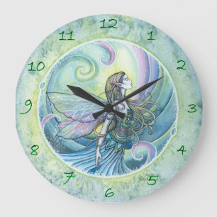 Waterelement Fairy Fantasy Art Clock Grote Klok