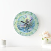 Waterelement Fairy Fantasy Art Clock Grote Klok (Huis)