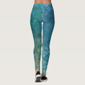 Waterelement Geïnspireerde Alcoholinkt Abstract Leggings (Achterkant)