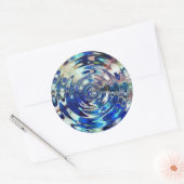 WATERELEMENT-rimpelpatroon Ronde Sticker (Envelop)
