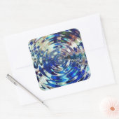 WATERELEMENT-rimpelpatroon Vierkante Sticker (Envelop)