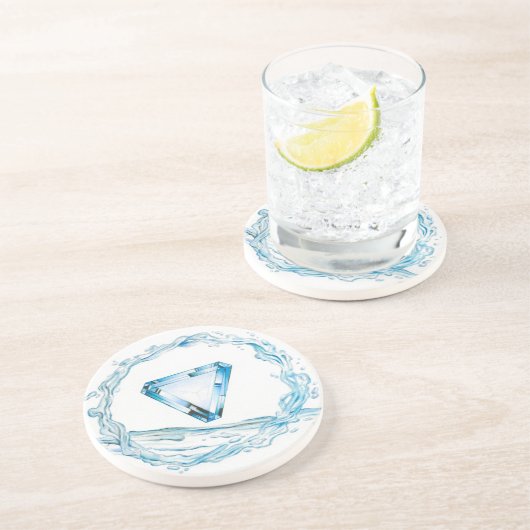 Waterelement Zandsteen Onderzetter (Zijkant)