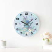 Wateren kan met zomertijd bloemen en vlinders grote klok (Huis)