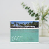 wateren rond het strand in de wateren rond de bora briefkaart (Staand voorkant)