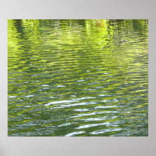 Wateren van Oak Creek Geel en Groen Natuur Foto Poster