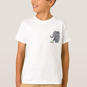 Waterende Olifant Cartoon Illustratie Kinderen T-shirt