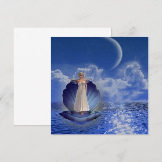 Waterengel-uitnodigingen Kaart (Voorkant / Achterkant)