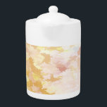 WATERFALEN THEEPOT<br><div class="desc">Een abstract kunstontwerp van water en bladeren uit een waterval.</div>