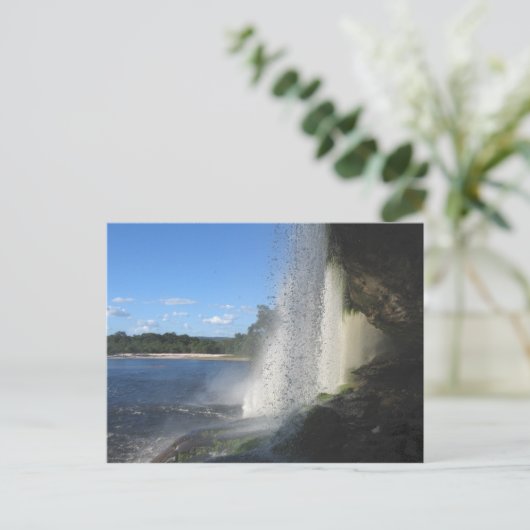Waterfall 1, Venezolaanse Oerwoud Landscape Fine A Briefkaart (Staand voorkant)