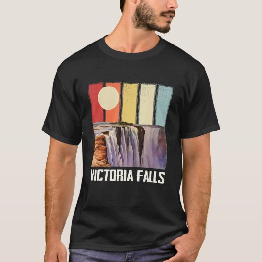Waterfall Africa Victoria Falls Souvenir Zimbabwe T-shirt (Voorkant)