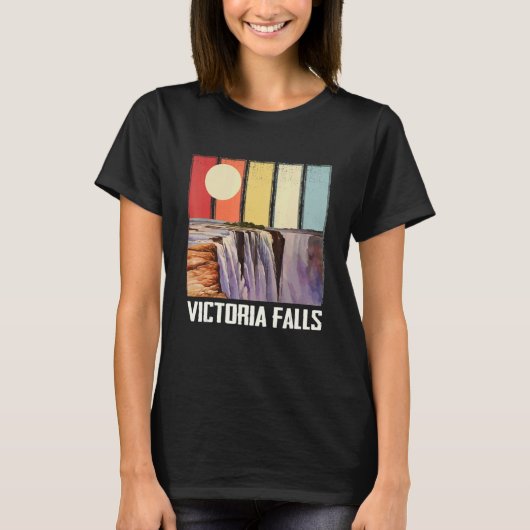 Waterfall Africa Victoria Falls Souvenir Zimbabwe T-shirt (Voorkant)