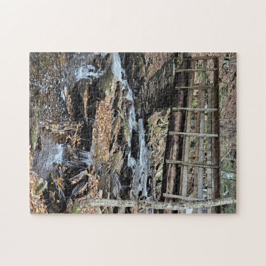 Waterfall and bridge Puzzle Legpuzzel (Horizontaal)