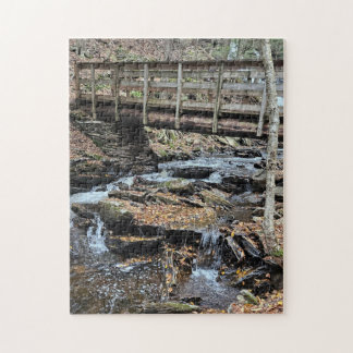 Waterfall and bridge Puzzle Legpuzzel